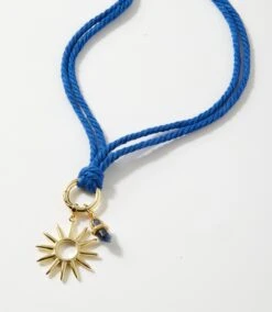 Sun And Sodalite Point Cord Necklace