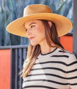 Wide Brim Palm Leaf Hat -Karen Kane Store 06 27 23 KK10424