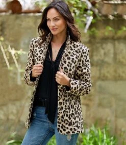 Animal Jacquard Blazer -Karen Kane Store 0EEAE53A 0952 48BD 87B0 BCFF6F18BCE3