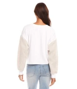 Contrast Tie-Front Top -Karen Kane Store 1L05525 OWOAT karenkane 2025 Spring 00 3