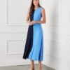 Petite Size Sleeveless Colorblock Midi Dress 1 Petite Size Sleeveless Colorblock Midi Dress -Karen Kane Store 1L13031P NBL karenkane 2025 Spring 00 2