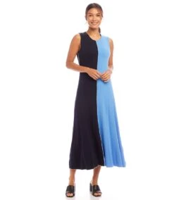 Sleeveless Colorblock Midi Dress -Karen Kane Store 1L13031 NBL karenkane 2025 Spring 00 3