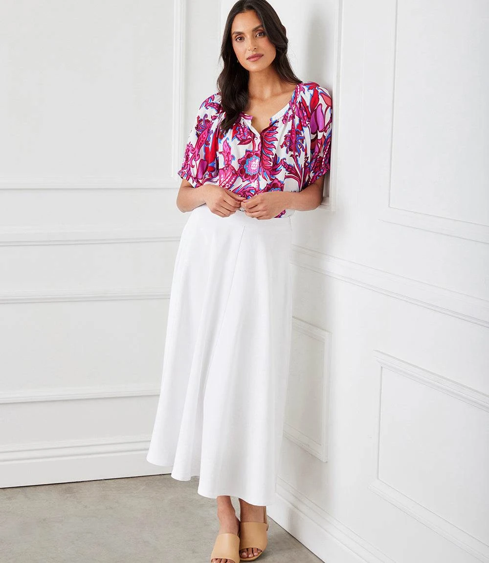 Petite Size Short Sleeve Peasant Top 3 Petite Size Short Sleeve Peasant Top