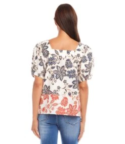 Puff Sleeve Square Neck Top -Karen Kane Store 1L21901 PRT karenkane 2025 Spring 00 3