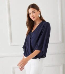 Drape Front Crossover Top