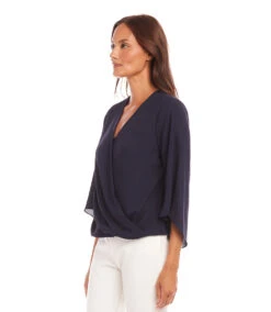 Drape Front Crossover Top -Karen Kane Store 1L25025 NAV karenkane 2025 Spring 00 2