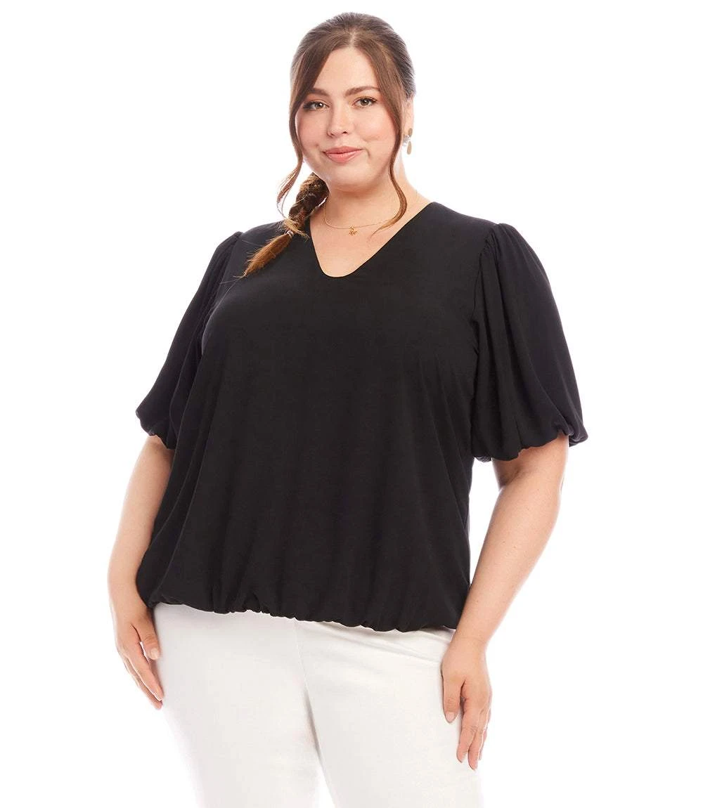 Plus Size Puff Sleeve Top 3 Plus Size Puff Sleeve Top