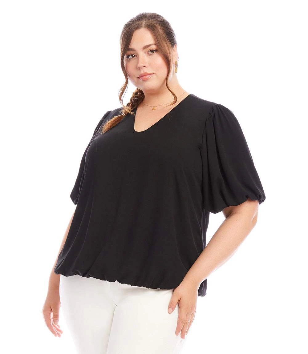 Plus Size Puff Sleeve Top 4 Plus Size Puff Sleeve Top - Image 2