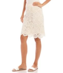 Crochet Skirt -Karen Kane Store 1L60003 NAT karenkane 2025 Spring 00 2