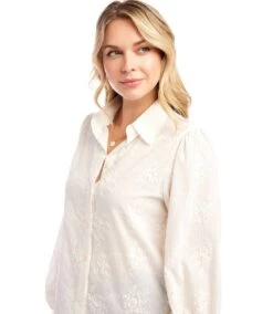 Embellished Puff Sleeve Shirt -Karen Kane Store 1L70235 CRE karenkane 2025 Spring 00 4