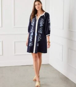 Blouson Sleeve Embroidered Peasant Dress 14 Blouson Sleeve Embroidered Peasant Dress -Karen Kane Store 1L70238 NAV karenkane 2025 Spring 00 1