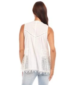Lace Trim Sleeveless Top 14 Lace Trim Sleeveless Top -Karen Kane Store 1L70243 OWH karenkane 2025 Spring 00 3