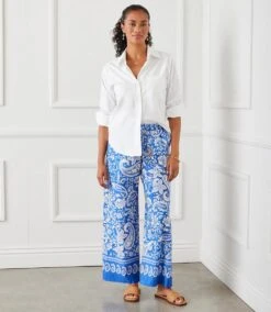 Ruched Sleeve Button-Up Shirt -Karen Kane Store 1L70253 WHT karenkane 2025 Spring 00 1