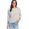 Stripe Boatneck Top