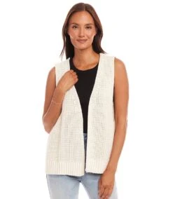 Open Sweater Vest -Karen Kane Store 1L89944 CRE karenkane 2025 Spring 00 1