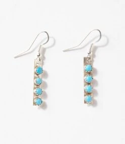 Turquoise Bar Dangle Earrings