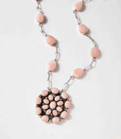 Pink Conch Necklace And Earrings Set -Karen Kane Store 2025 02 28 Delivery Jewelry Turqoise 17490