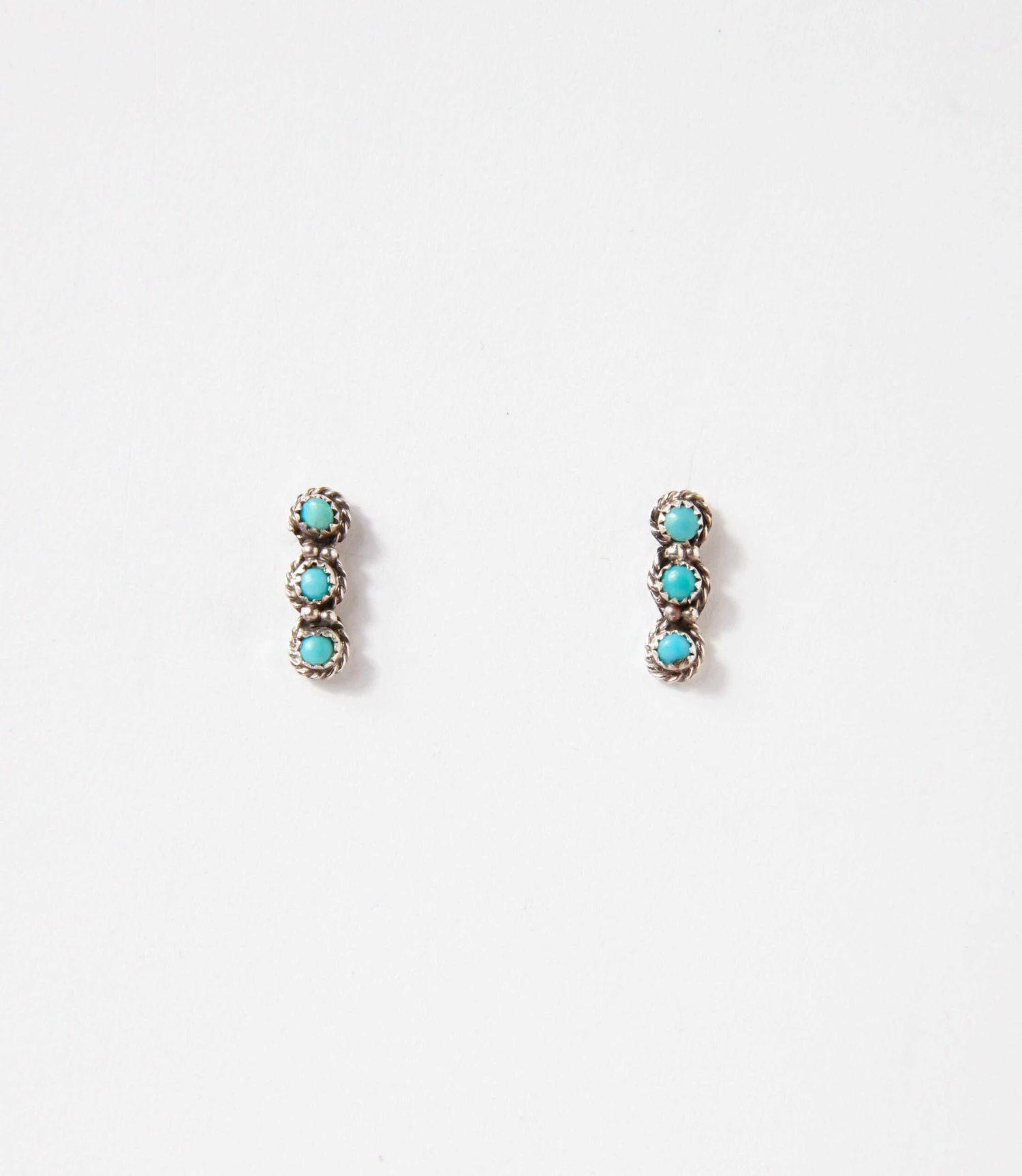 Turquoise Triple Dangle Earrings 5 Turquoise Triple Dangle Earrings - Image 3