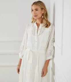 Embroidered Tiered Dress -Karen Kane Store 22B6D468 C2C5 423E 8B48 925FF85C01AE