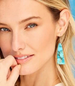 Angular Turquoise Earrings