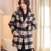 Oversized Brushed Plaid Blazer