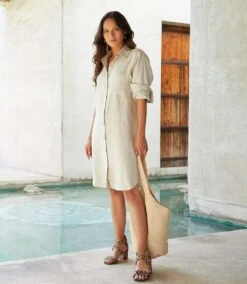 Petite Size Linen Shirtdress