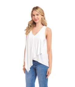 Drape Front Tank -Karen Kane Store 2L13044 OWH KK 2025 Summer 00 2