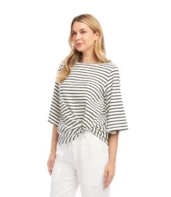 Stripe Flare Sleeve Pick-Up Top -Karen Kane Store 2L20402 WWB KK 2025 Summer 00 2