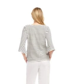 Stripe Flare Sleeve Pick-Up Top -Karen Kane Store 2L20402 WWB KK 2025 Summer 00 3