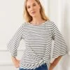 Stripe Flare Sleeve Pick-Up Top -Karen Kane Store 2L20402 WWB KK 2025 Summer 00 4