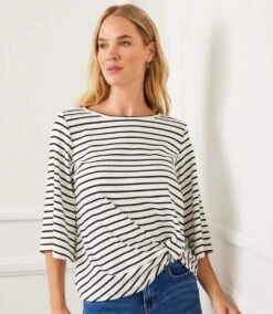 Stripe Flare Sleeve Pick-Up Top -Karen Kane Store 2L20402 WWB KK 2025 Summer 00 5