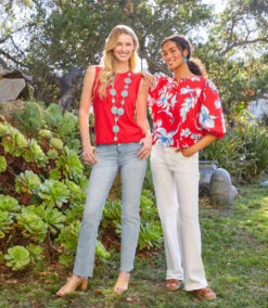 Petite Size Puff Sleeve Button-Front Shirt -Karen Kane Store 2L22401P PRT karenkane 2025 Summer 00 6