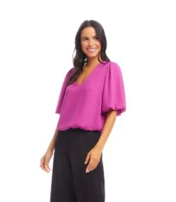 Puff Sleeve Top 9 Puff Sleeve Top -Karen Kane Store 2L25043 ORC KK 2025 Summer 00 2