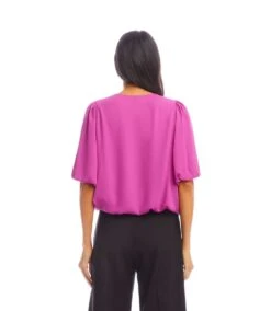Puff Sleeve Top 10 Puff Sleeve Top -Karen Kane Store 2L25043 ORC KK 2025 Summer 00 3