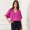 Puff Sleeve Top -Karen Kane Store 2L25043 ORC KK 2025 Summer 00 4
