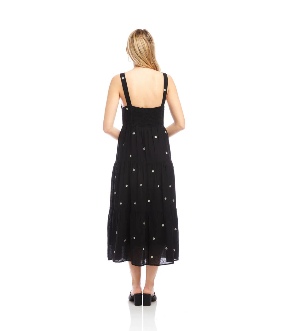 Sleeveless Embroidered Tiered Midi Dress 10 Sleeveless Embroidered Tiered Midi Dress - Image 8