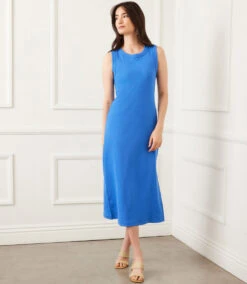 Sleeveless Ribbed Column Dress