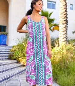 Petite Size Side-Slit Tank Dress -Karen Kane Store 2L29400P PRT KK 2025 Summer 00 2