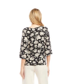 Flare Sleeve Pick-Up Top -Karen Kane Store 2L31301 BLK KK 2025 Summer 00 3