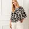 Flare Sleeve Pick-Up Top -Karen Kane Store 2L31301 BLK KK 2025 Summer 00 4