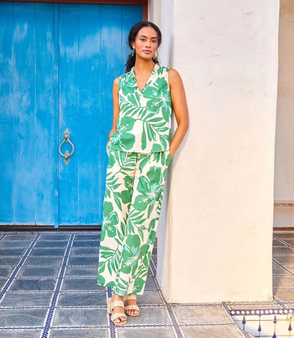 Sleeveless Ruffle Trim Top 3 Sleeveless Ruffle Trim Top