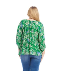 Plus Size Blouson Sleeve Top -Karen Kane Store 2L32101W PRT KK 2025 Summer 00 3