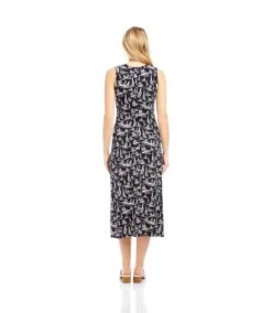 Sleeveless V-Neck Midi Dress -Karen Kane Store 2L32600 PRT KK 2025 Summer 00 5