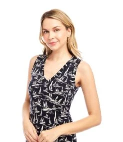 Sleeveless V-Neck Midi Dress -Karen Kane Store 2L32600 PRT KK 2025 Summer 00 6