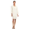 Flare Sleeve Cutout Embroidered Shirtdress -Karen Kane Store 2L58002 CRE KK 2025 Summer 00 1