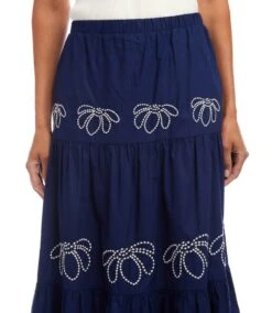 Embroidered Tiered Midi Skirt -Karen Kane Store 2L70113 NAV karenkane 2025 Summer 00 5