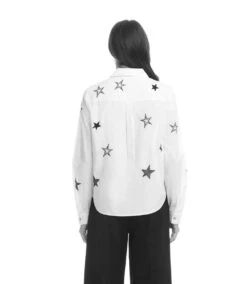 Long Sleeve Embroidered Star Shirt -Karen Kane Store 2L70122 OWN karenkane 2025 Summer 00 5