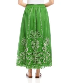Cutout Embroidery Midi Skirt -Karen Kane Store 2L70123 GRE KK 2025 Summer 00 6