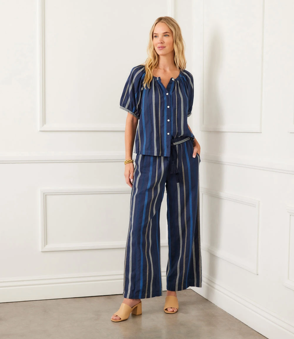 Embroidered Cropped Drawstring Pants 4 Embroidered Cropped Drawstring Pants - Image 2