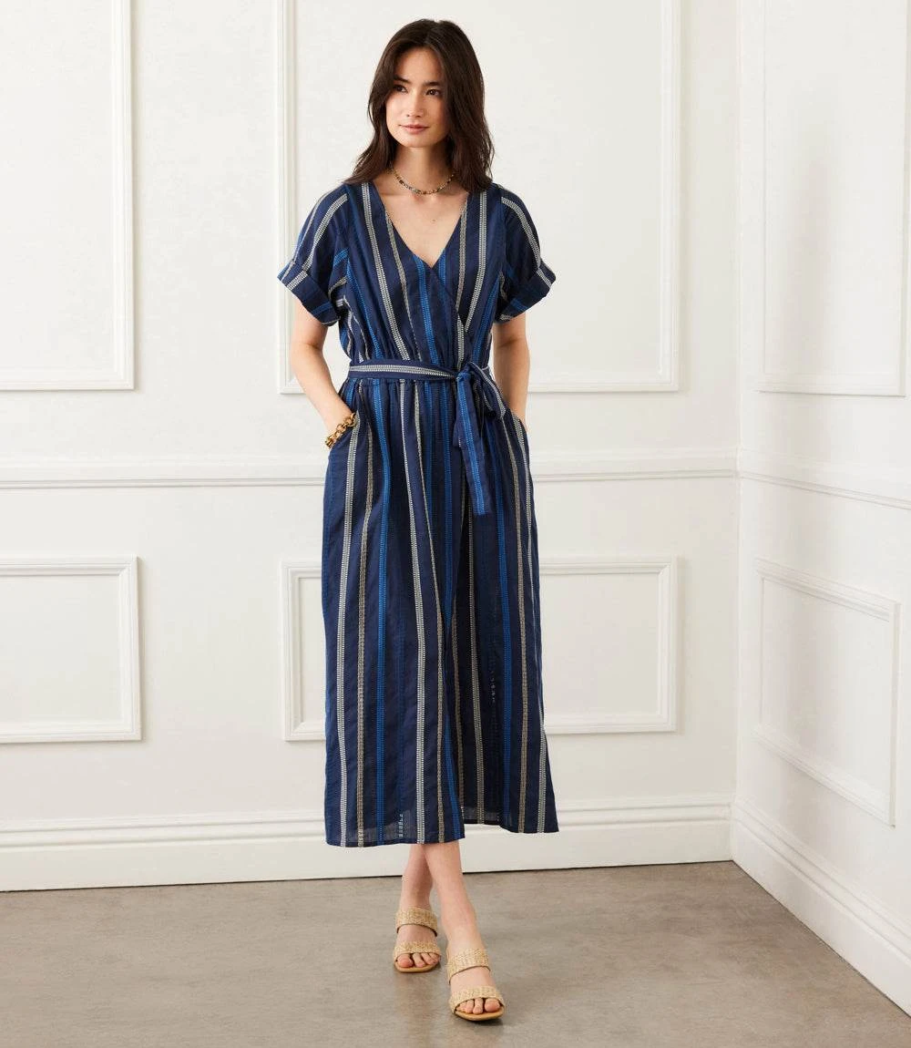 Embroidered Cuffed Sleeve Midi Dress 4 Embroidered Cuffed Sleeve Midi Dress - Image 2